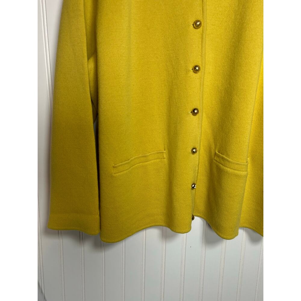 Talbots Yellow Button-Front Knit Cardigan - Picture 10 of 13